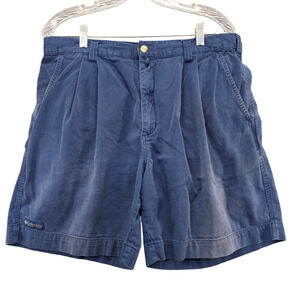 Columbia Mens Chino Shorts Blue Size 36 Slash Pockets Cotton